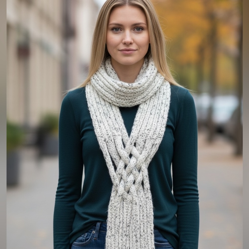 Cable Knit Infinity Scarf
